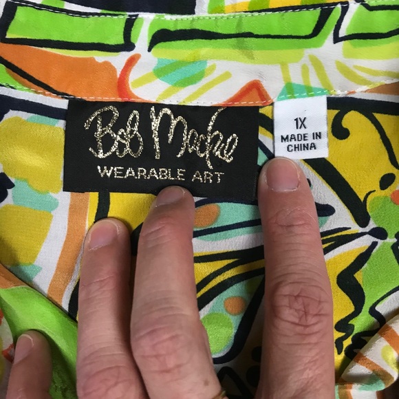 SOLD 90’s Bob Mackie Wearable Art Blouse - Picture 5 of 6